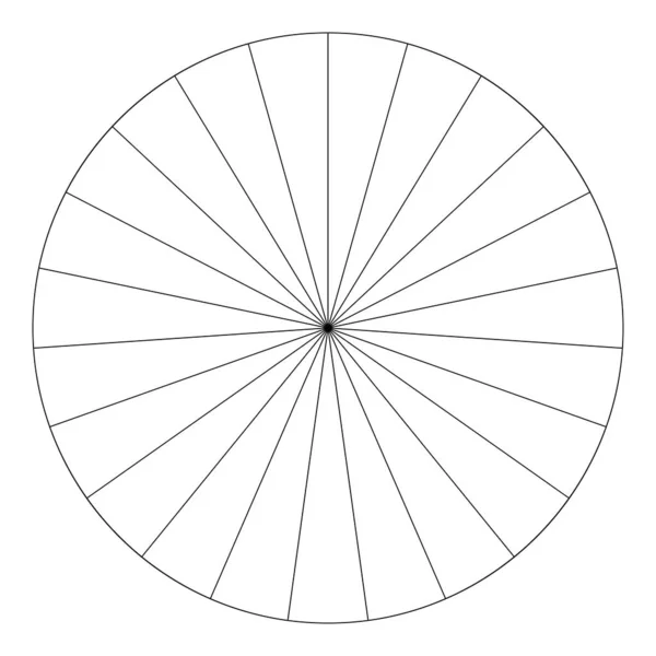 График Пирога Круговая Диаграмма Круга Круга Секций Секторов Сегментированный Разделенный — стоковый вектор
