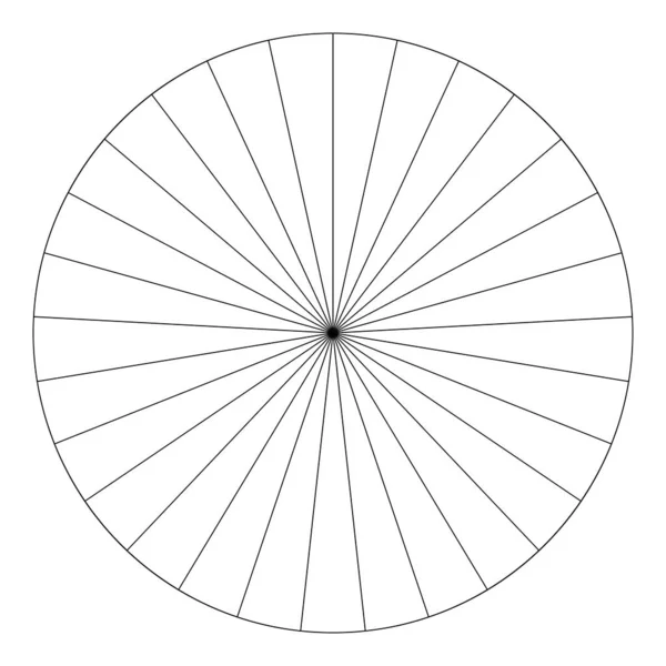 Pie Diagram Cirkeldiagram Cirkel Cirkel Från Till Avsnitt Sektorer Segmenterad — Stock vektor