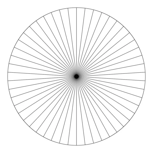饼图圆形图从2到65节 分段的 分割的圆点矢量图解 剪贴画 — 图库矢量图片