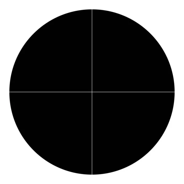 Taartdiagram Cirkeldiagram Cirkeldiagram Van Tot Secties Sectoren Gesegmenteerde Verdeelde Cirkel — Stockvector