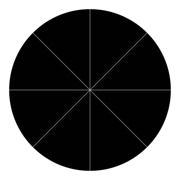 Διάγραμμα Πίτας Κυκλικό Διάγραμμα Πίτας Από Έως Τμήματα Τομείς Segmented — Διανυσματικό Αρχείο
