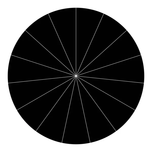 Pie Diagram Cirkeldiagram Cirkel Cirkel Från Till Avsnitt Sektorer Segmenterad — Stock vektor