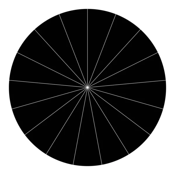 饼图圆形图从2到65节 分段的 分割的圆点矢量图解 剪贴画 — 图库矢量图片
