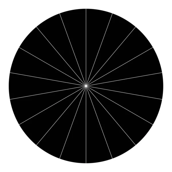 Diagramme Secteurs Diagramme Circulaire Secteurs Sections Segmenté Cercle Divisé Illustration — Image vectorielle