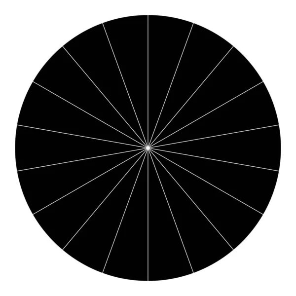 Diagrama Circular Circular Circular Secciones Sectores Círculo Dividido Segmentado Ilustración — Archivo Imágenes Vectoriales