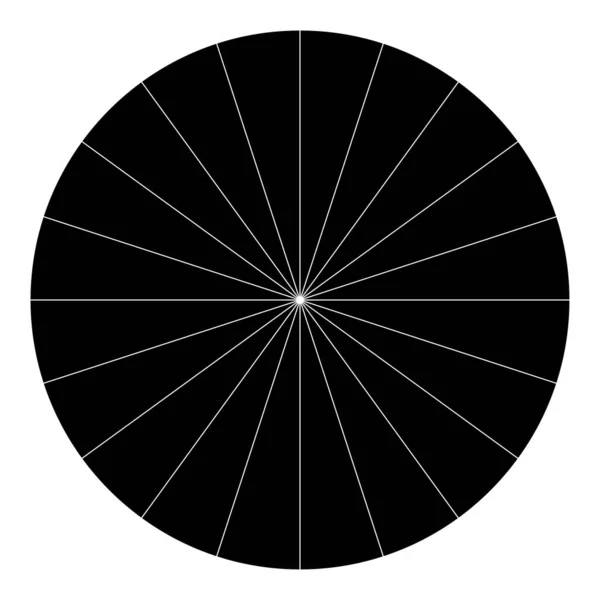 Pie Diagram Cirkeldiagram Cirkel Cirkel Från Till Avsnitt Sektorer Segmenterad — Stock vektor