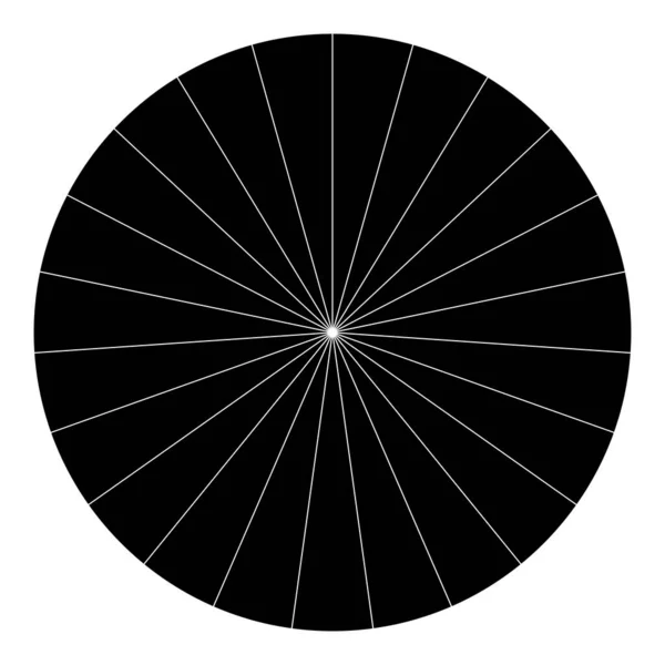 饼图圆形图从2到65节 分段的 分割的圆点矢量图解 剪贴画 — 图库矢量图片