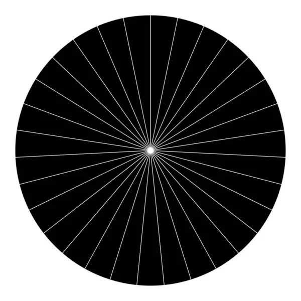 Diagrama Circular Circular Circular Secciones Sectores Círculo Dividido Segmentado Ilustración — Archivo Imágenes Vectoriales