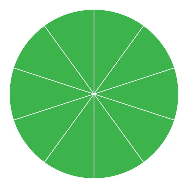 Grafico Torta Grafico Torta Diagramma Circolare Sezioni Settori Circolo Segmentato — Vettoriale Stock