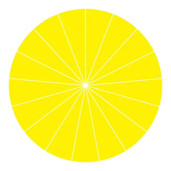 Taartdiagram Cirkeldiagram Cirkeldiagram Van Tot Secties Sectoren Gesegmenteerde Verdeelde Cirkel — Stockvector