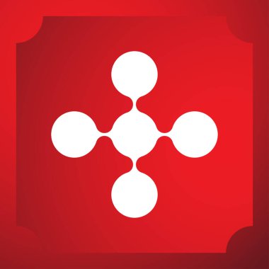 Bağlı halkalar, teknoloji, teknoloji, elektronik ve bağlantı simgesi olarak düğümler, sembol - stok vektör illüstrasyonu, klip- sanat grafikleri