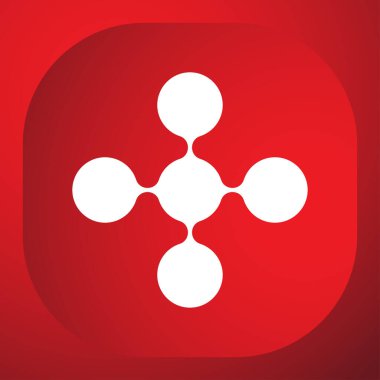 Bağlı halkalar, teknoloji, teknoloji, elektronik ve bağlantı simgesi olarak düğümler, sembol - stok vektör illüstrasyonu, klip- sanat grafikleri