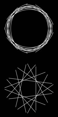 Çember, dairesel form, ve benzer yoğunluğa sahip açısal, kenar element