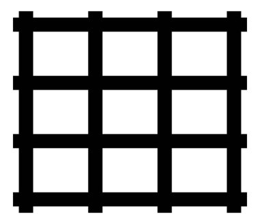 Çizgiler, çizgiler ızgarası, ağ geometrik tasarım ögesi - stok vektör illüstrasyonu, klip-sanat grafikleri