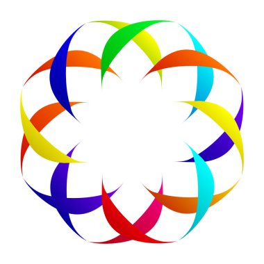 Mandala yayılıyor. Dairesel geometrik motif, simge, şekil - stok vektör çizimi, klip- sanat grafikleri