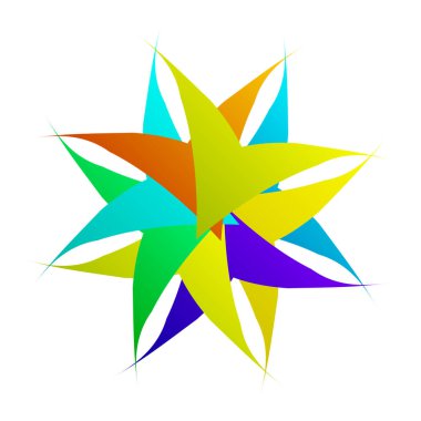 Mandala yayılıyor. Dairesel geometrik motif, simge, şekil - stok vektör çizimi, klip- sanat grafikleri