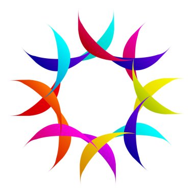 Mandala yayılıyor. Dairesel geometrik motif, simge, şekil - stok vektör çizimi, klip- sanat grafikleri