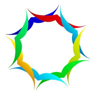 Mandala yayılıyor. Dairesel geometrik motif, simge, şekil - stok vektör çizimi, klip- sanat grafikleri