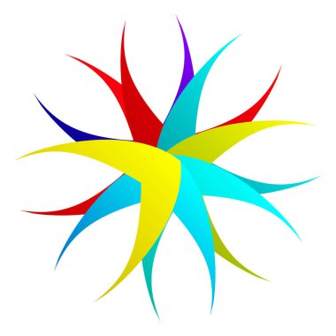 Mandala yayılıyor. Dairesel geometrik motif, simge, şekil - stok vektör çizimi, klip- sanat grafikleri