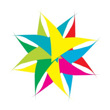 Mandala yayılıyor. Dairesel geometrik motif, simge, şekil - stok vektör çizimi, klip- sanat grafikleri