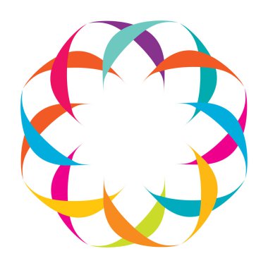 Mandala yayılıyor. Dairesel geometrik motif, simge, şekil - stok vektör çizimi, klip- sanat grafikleri