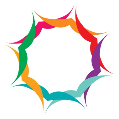 Mandala yayılıyor. Dairesel geometrik motif, simge, şekil - stok vektör çizimi, klip- sanat grafikleri