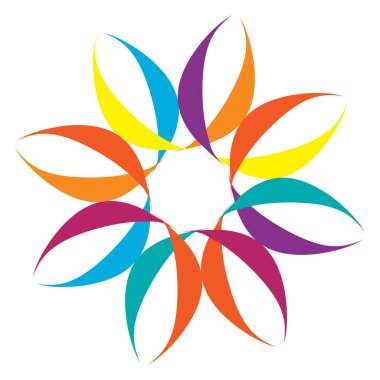 Mandala yayılıyor. Dairesel geometrik motif, simge, şekil - stok vektör çizimi, klip- sanat grafikleri