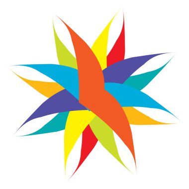 Mandala yayılıyor. Dairesel geometrik motif, simge, şekil - stok vektör çizimi, klip- sanat grafikleri