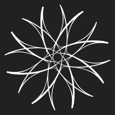 Mandala yayılıyor. Dairesel geometrik motif, simge, şekil - stok vektör çizimi, klip- sanat grafikleri