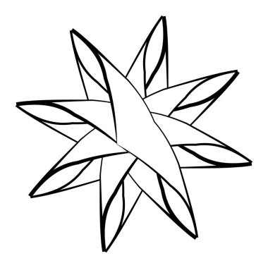 Mandala yayılıyor. Dairesel geometrik motif, simge, şekil - stok vektör çizimi, klip- sanat grafikleri