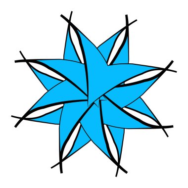 Mandala yayılıyor. Dairesel geometrik motif, simge, şekil - stok vektör çizimi, klip- sanat grafikleri