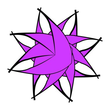 Mandala yayılıyor. Dairesel geometrik motif, simge, şekil - stok vektör çizimi, klip- sanat grafikleri