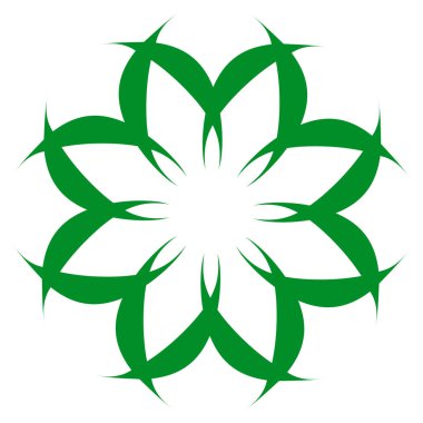 Mandala yayılıyor. Dairesel geometrik motif, simge, şekil - stok vektör çizimi, klip- sanat grafikleri