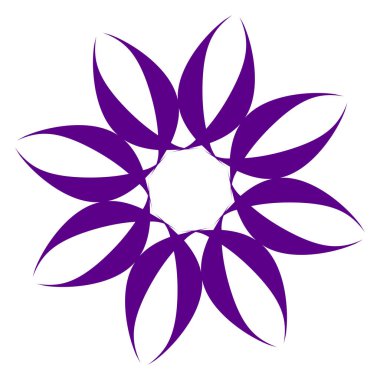 Mandala yayılıyor. Dairesel geometrik motif, simge, şekil - stok vektör çizimi, klip- sanat grafikleri