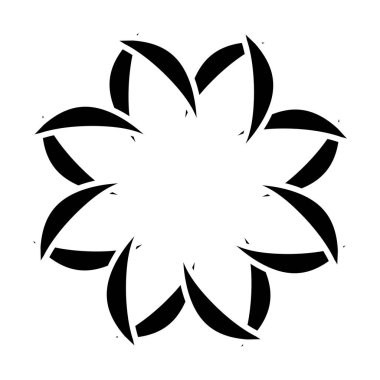 Mandala yayılıyor. Dairesel geometrik motif, simge, şekil - stok vektör çizimi, klip- sanat grafikleri