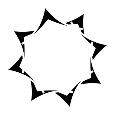 Mandala yayılıyor. Dairesel geometrik motif, simge, şekil - stok vektör çizimi, klip- sanat grafikleri