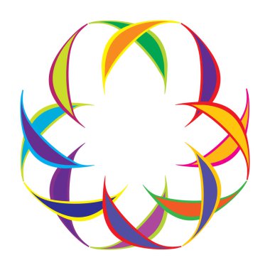 Mandala yayılıyor. Dairesel geometrik motif, simge, şekil - stok vektör çizimi, klip- sanat grafikleri