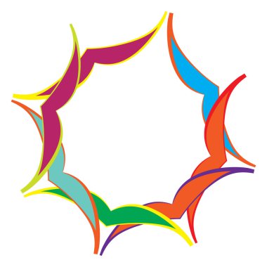Mandala yayılıyor. Dairesel geometrik motif, simge, şekil - stok vektör çizimi, klip- sanat grafikleri