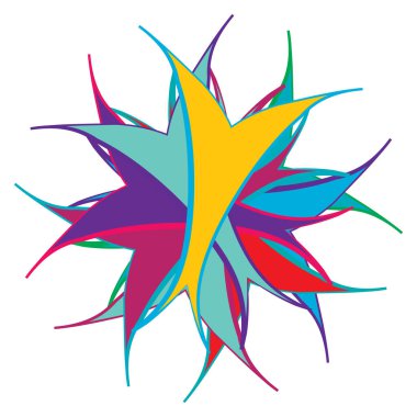 Mandala yayılıyor. Dairesel geometrik motif, simge, şekil - stok vektör çizimi, klip- sanat grafikleri