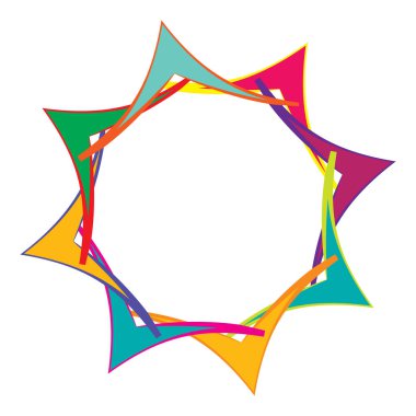 Mandala yayılıyor. Dairesel geometrik motif, simge, şekil - stok vektör çizimi, klip- sanat grafikleri