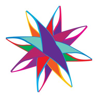 Mandala yayılıyor. Dairesel geometrik motif, simge, şekil - stok vektör çizimi, klip- sanat grafikleri