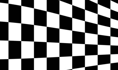 Soyut yarış bayrağı, satranç tahtası, dama tahtası deformasyon, deformasyon efekti - stok vektör illüstrasyonu, klip-sanat grafikleri