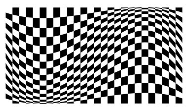 Soyut yarış bayrağı, satranç tahtası, dama tahtası deformasyon, deformasyon efekti - stok vektör illüstrasyonu, klip-sanat grafikleri