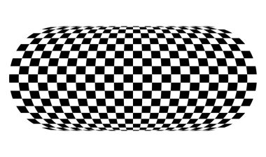 Soyut yarış bayrağı, satranç tahtası, dama tahtası deformasyon, deformasyon efekti - stok vektör illüstrasyonu, klip-sanat grafikleri