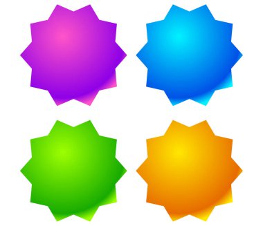 Parlak, parlak, parlak renkli yıldız patlaması, günışığı, fiyat flaşı etiketi, fiyat etiketi simgesi - stok vektör illüstrasyonu, klip- sanat grafikleri