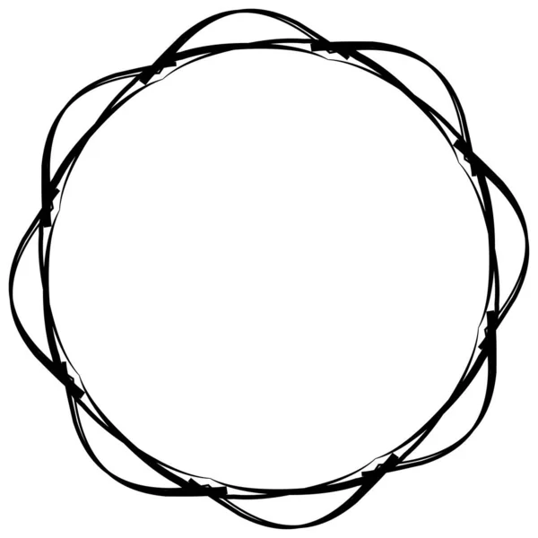 Straal Mandala Uit Cirkelvormig Geometrisch Motief Icoon Vorm Stock Vector — Stockvector