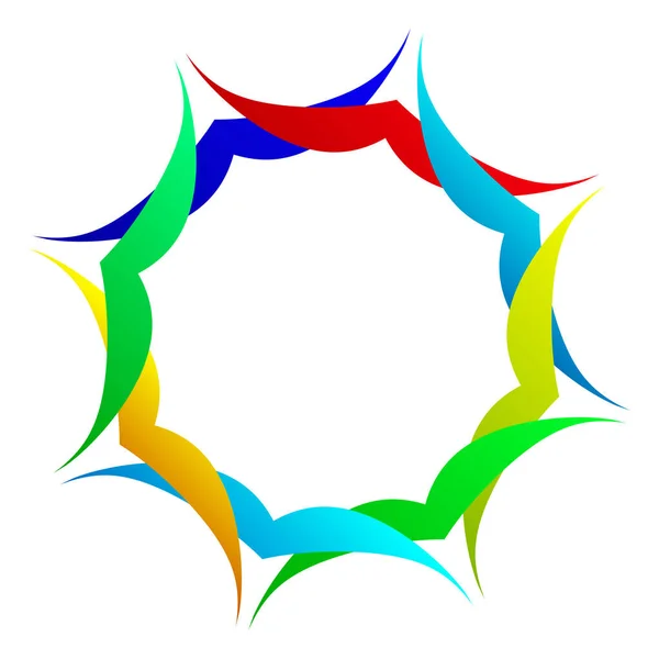 Ακτινοβολεί Μαντάλα Κυκλικό Γεωμετρικό Μοτίβο Εικονίδιο Σχήμα Εικονογράφηση Διάνυσμα Αρχείου — Διανυσματικό Αρχείο