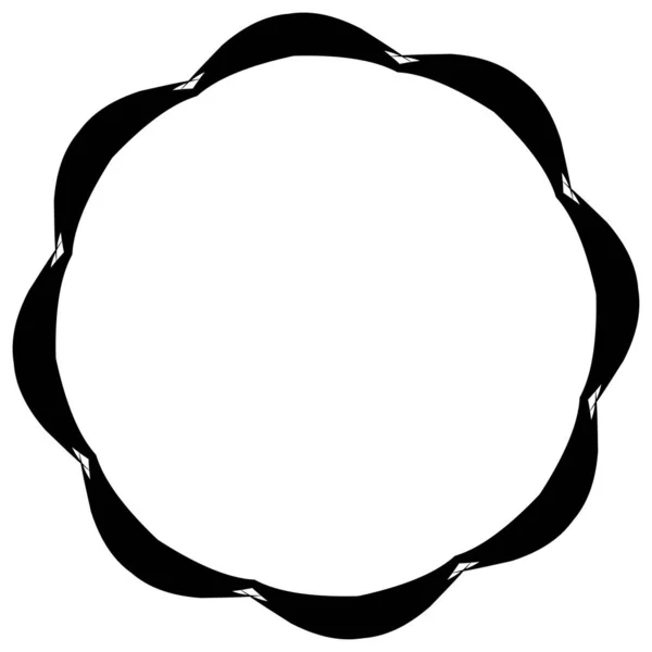 Strålande Mandala Cirkulärt Geometriskt Motiv Ikon Form Stock Vektor Illustration — Stock vektor