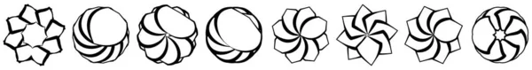 Sugárzó Mandala Körkörös Geometriai Motívum Ikon Alak Állomány Vektor Illusztráció — Stock Vector