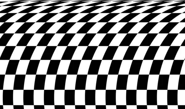Abstrakt Race Flag Skakbræt Skakbræt Mønster Tekstur Med Forvrængning Deform – Stock-vektor